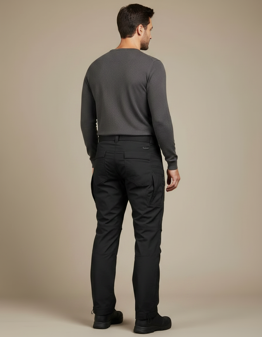 Pantalon Parachute Homme Noir Cargo Nylon Techwear - Polyester - vue 2