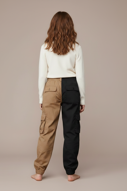 Pantalon Parachute Fille Cargo Nylon - Multicolore Toile - vue 2