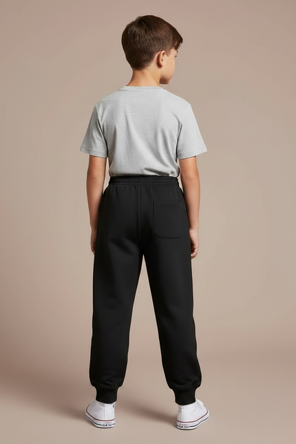 Pantalon Parachute Noir Ample Sportif Enfant Coton - Molleton - vue 2