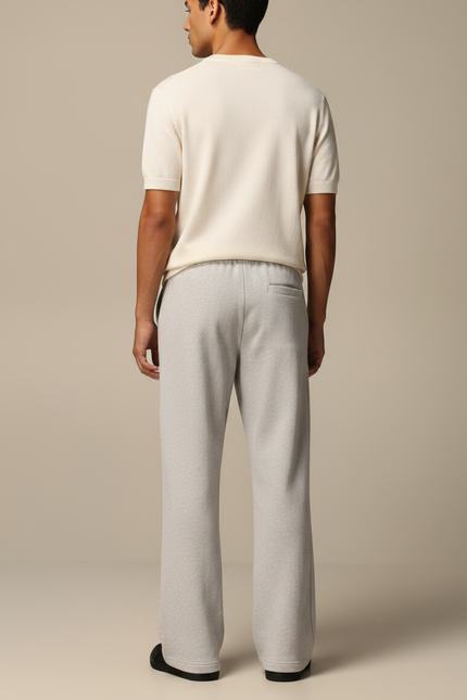Pantalon Parachute Gris Ample Coton Homme Décontracté - Molleton - vue 2