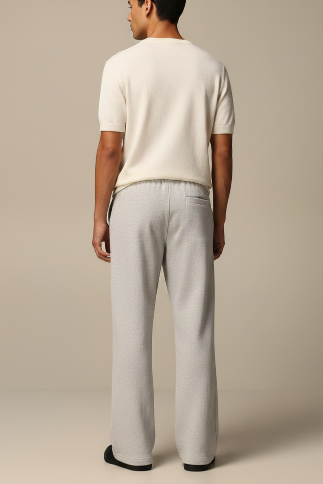 Pantalon Parachute Gris Ample Coton Homme Décontracté - Molleton - vue 2