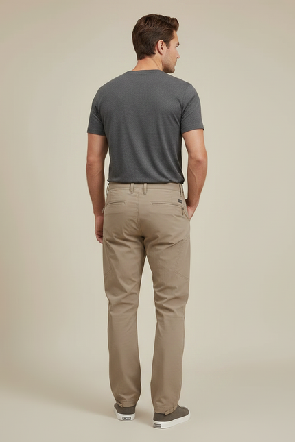 Pantalon Parachute Beige Cargo Léger Nylon Homme - Polyester - vue 2