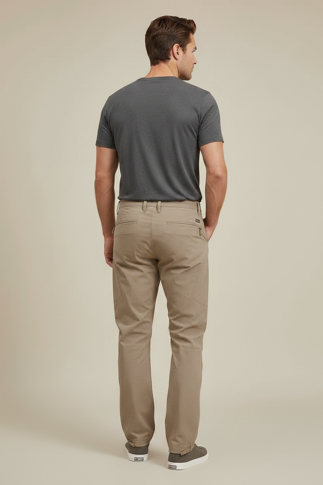 Pantalon Parachute Beige Cargo Léger Nylon Homme - Polyester - vue 2