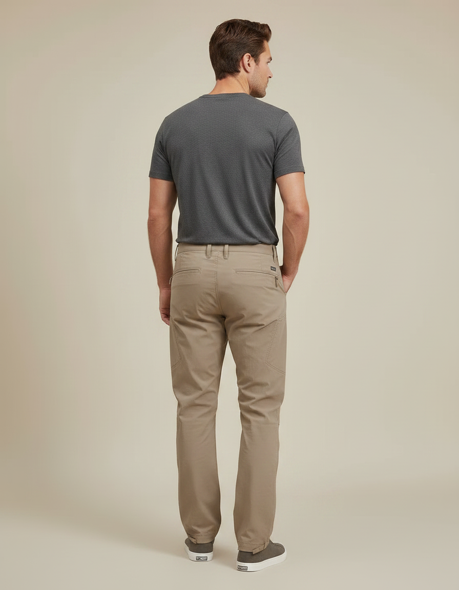 Pantalon Parachute Beige Cargo Léger Nylon Homme - Polyester - vue 2