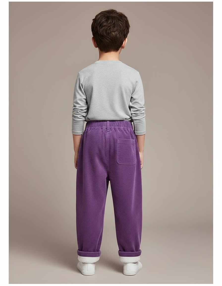 Pantalon Parachute Violet Côtelé Ample Élastiqué Chaud - Cordé - vue 2