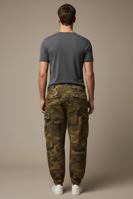 Pantalon Parachute Camouflage Cargo Ample Décontracté Homme - Imprimé Toile - vue 2