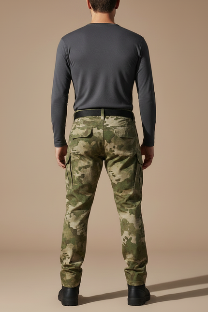 Pantalon Parachute Camouflage Cargo Militaire Multipoches - Imprimé Toile - vue 2