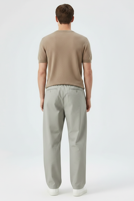Pantalon Parachute Gris Ample Décontracté Homme Cordon - Polyester - vue 2