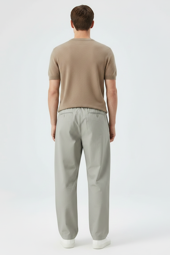 Pantalon Parachute Gris Ample Décontracté Homme Cordon - Polyester - vue 2