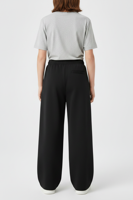 Pantalon Parachute Noir Ample Décontracté Enfant Coton - Molleton - vue 2