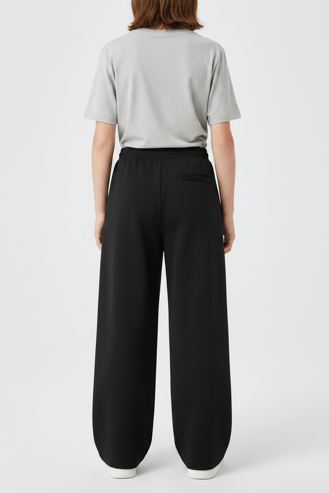 Pantalon Parachute Noir Ample Décontracté Enfant Coton - Molleton - vue 2