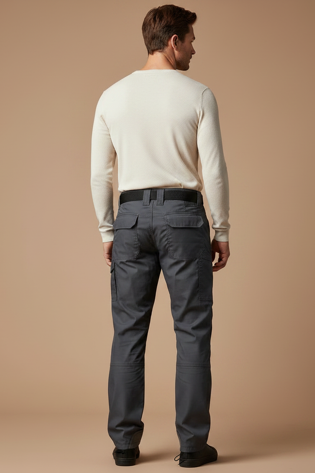 Pantalon Parachute Gris Tactique Résistant Multi-Poches Homme - Polyester - vue 2