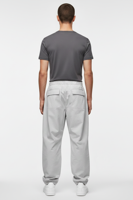 Pantalon Parachute Gris Ample Nylon Décontracté Homme - Polyester - vue 2