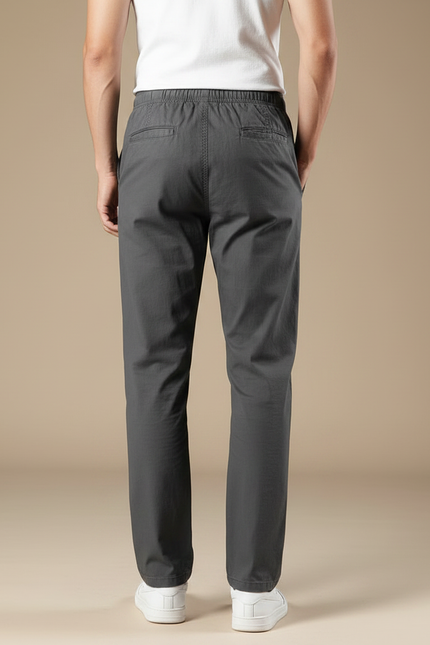 Pantalon Parachute Gris Décontracté Ample Coton Homme - vue 2