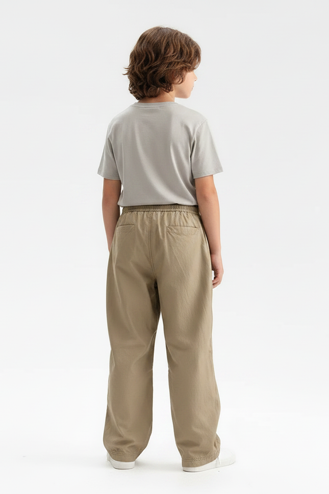 Pantalon Parachute Kaki Ample Décontracté Streetwear - Polyester - vue 2
