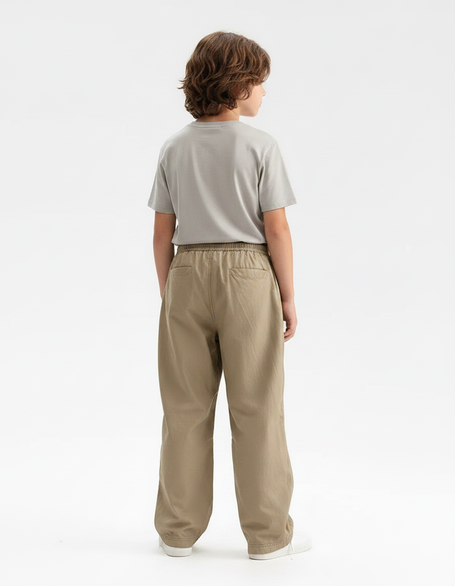 Pantalon Parachute Kaki Ample Décontracté Streetwear - Polyester - vue 2