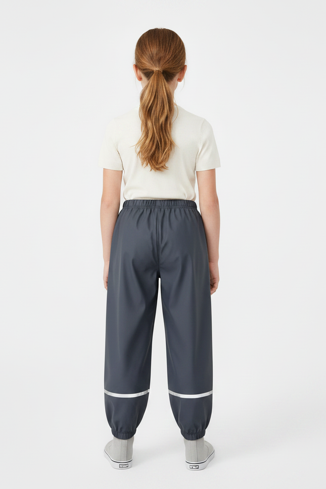 Pantalon Parachute Gris Imperméable Enfant Réfléchissant Respirant - Polyester - vue 2