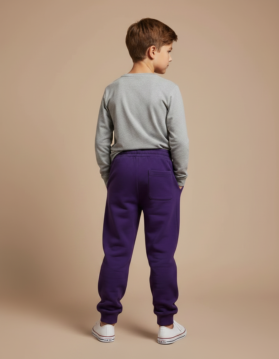 Pantalon Parachute Violet Imprimé Anime Décontracté Enfant - Molleton - vue 2