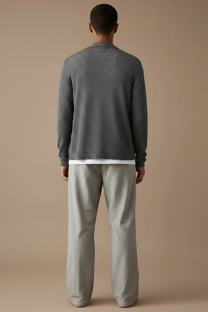 Pantalon Parachute Homme Gris Large - Polyester - vue 2