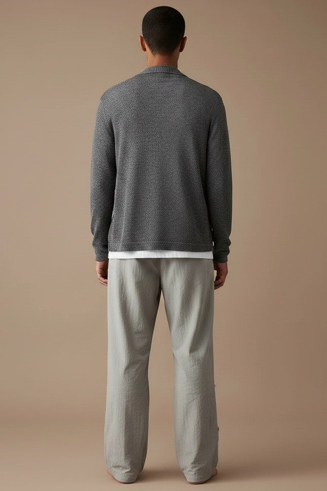 Pantalon Parachute Homme Gris Large - Polyester - vue 2