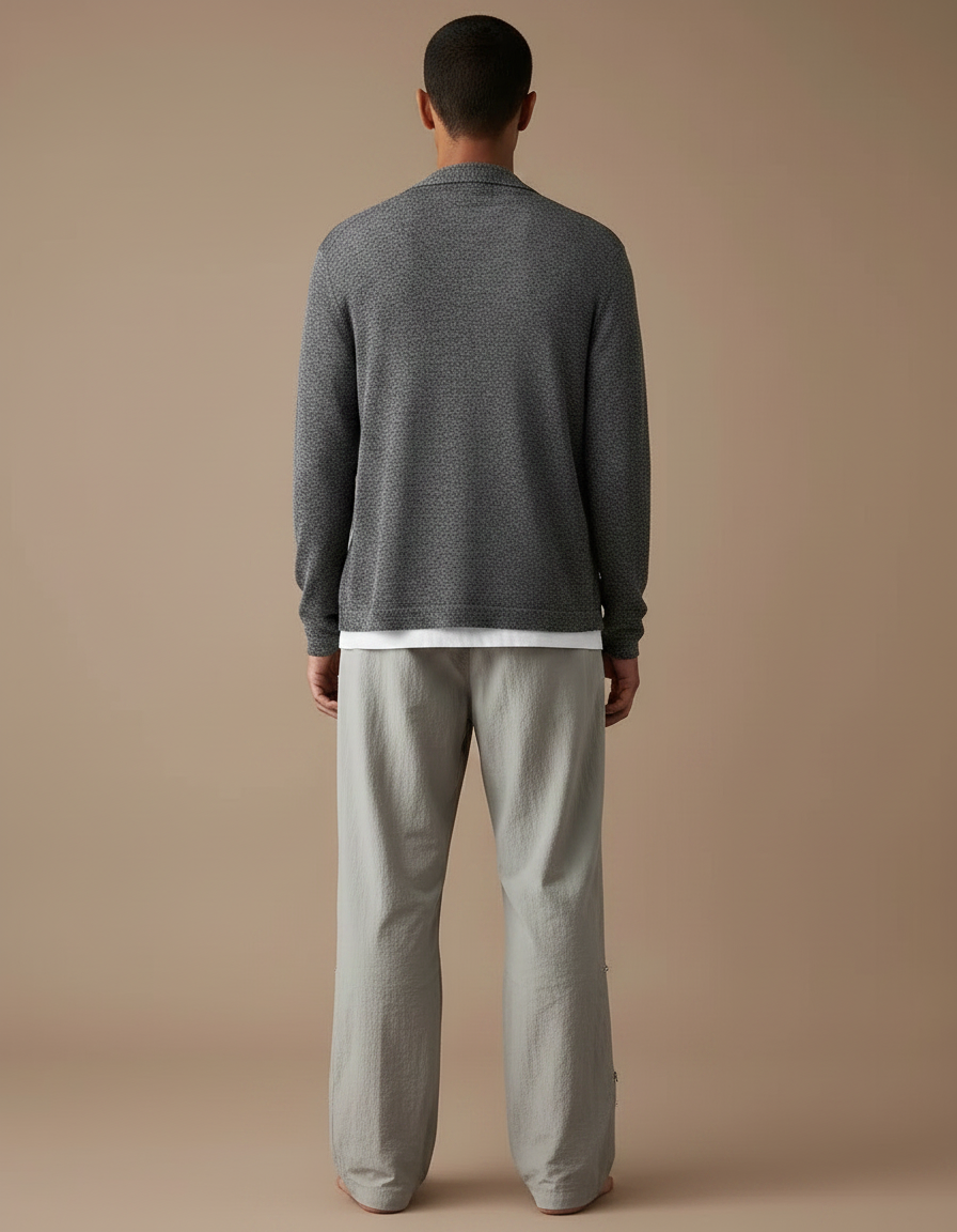 Pantalon Parachute Homme Gris Large - Polyester - vue 2