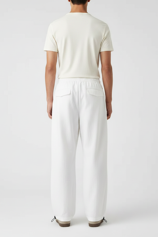 Pantalon Toile Parachute - Blanc - vue 2