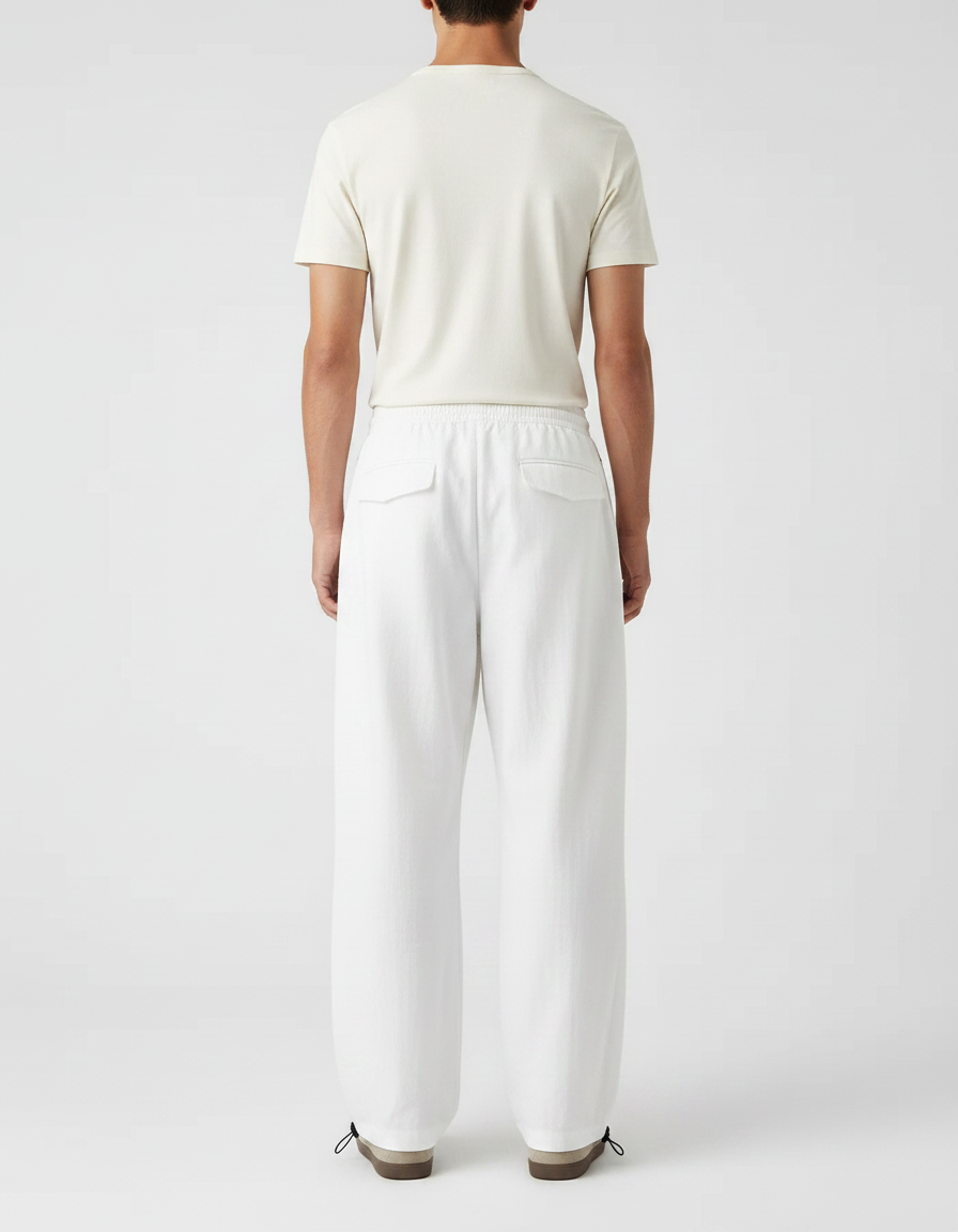 Pantalon Toile Parachute - Blanc - vue 2
