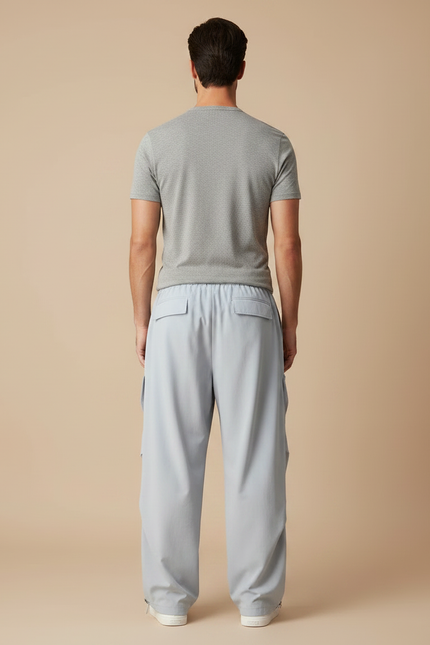 Pantalon Parachute Gris Ample Homme Sport Léger - Polyester - vue 2