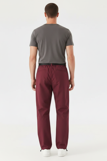 Pantalon Parachute Bordeaux Ample Sportif Homme Cordon - Polyester - vue 2