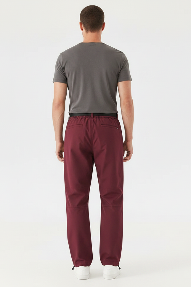 Pantalon Parachute Bordeaux Ample Sportif Homme Cordon - Polyester - vue 2