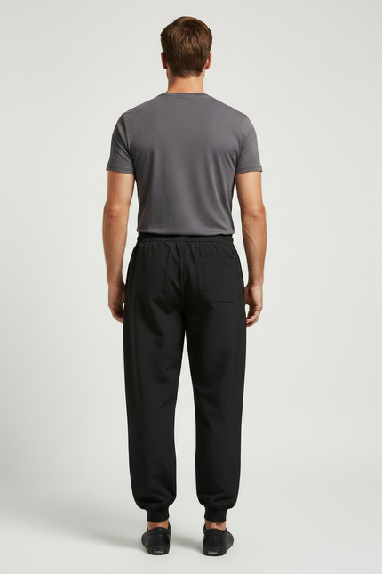Pantalon Parachute Noir Ample Imprimé Japonais Homme - Polyester - vue 2