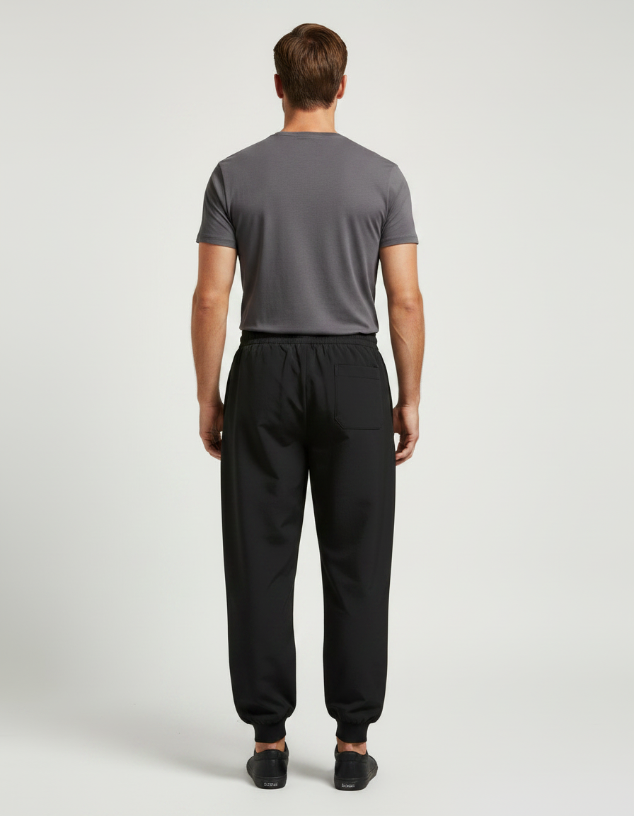 Pantalon Parachute Noir Ample Imprimé Japonais Homme - Polyester - vue 2