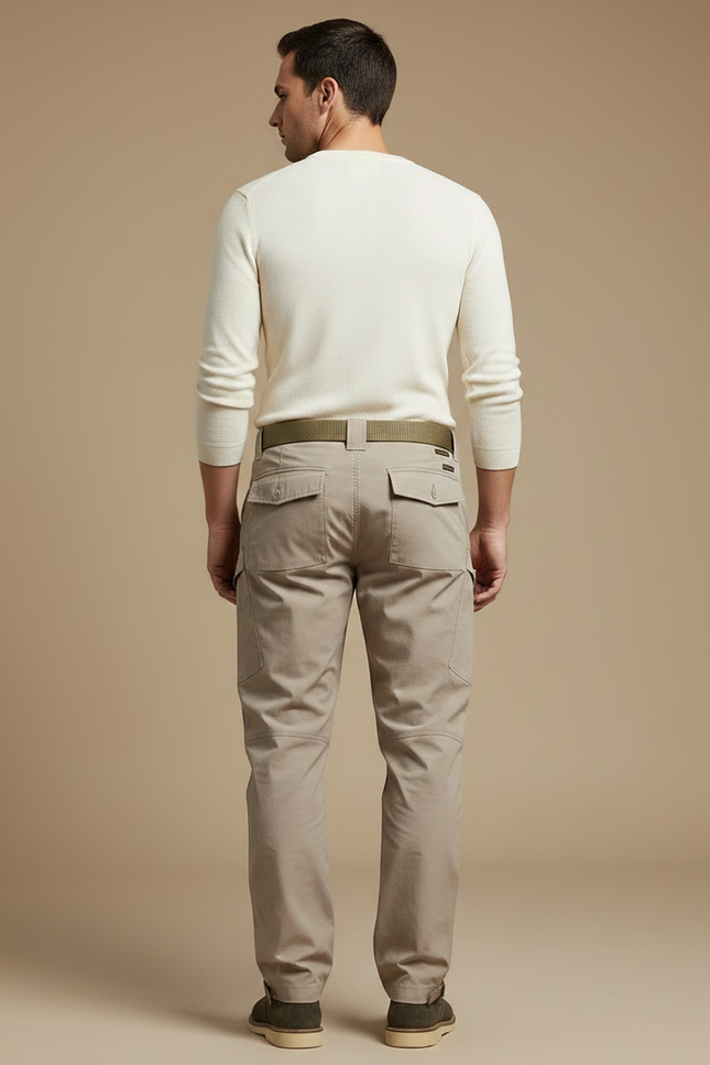 Pantalon Parachute Kaki Cargo Tactique Homme - Polyester - vue 2