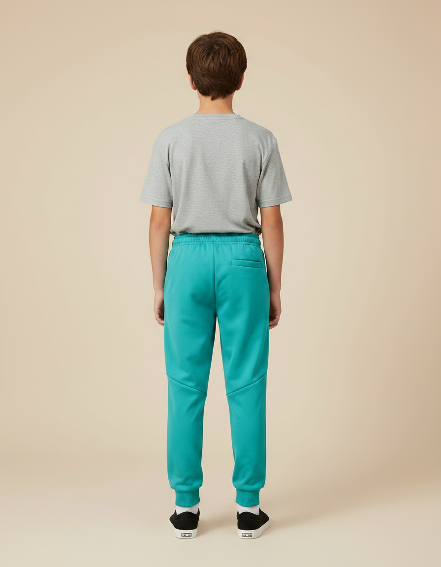 Pantalon Parachute Vert Ample Rayures Blanches Garçon - Molleton - vue 2