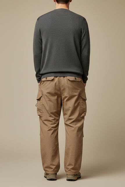 Pantalon Parachute Randonnée - Beige Polyester - vue 2