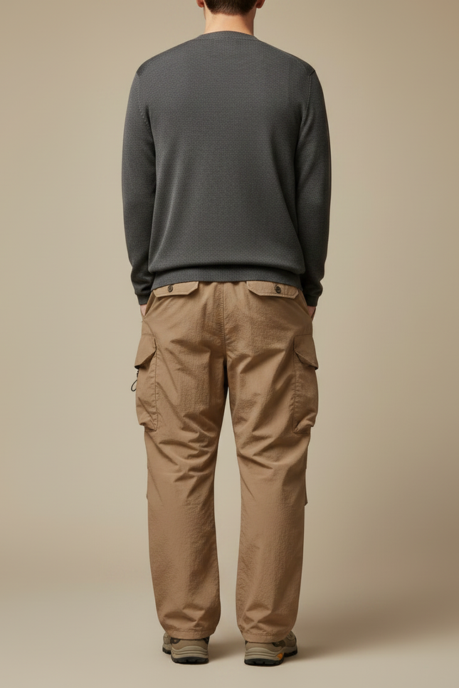 Pantalon Parachute Randonnée - Beige Polyester - vue 2