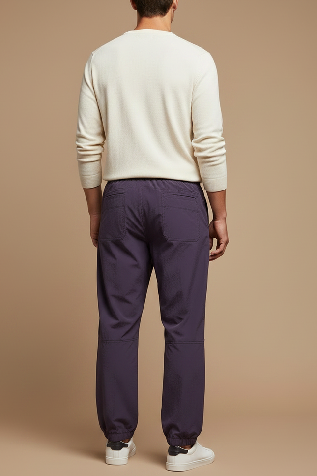 Pantalon Parachute Violet Fluide Décontracté Homme - Polyester - vue 2