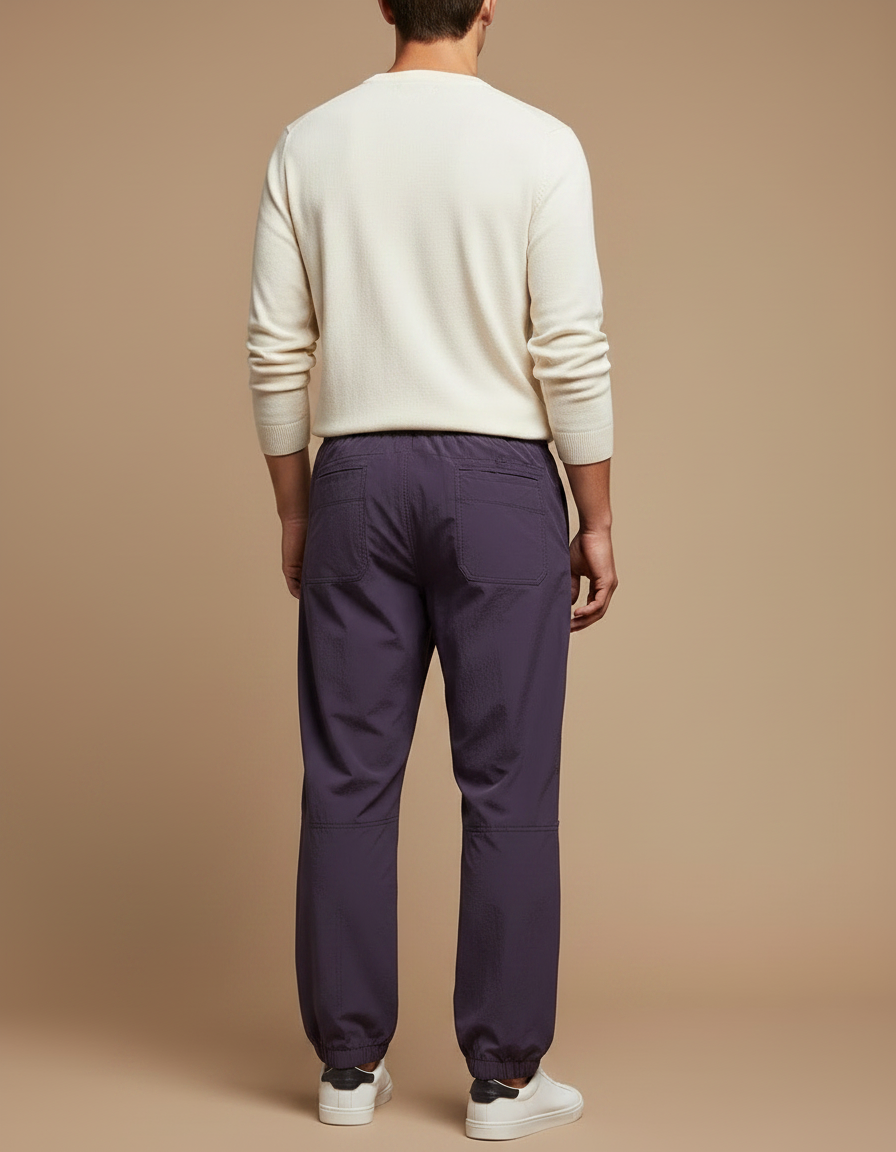 Pantalon Parachute Violet Fluide Décontracté Homme - Polyester - vue 2