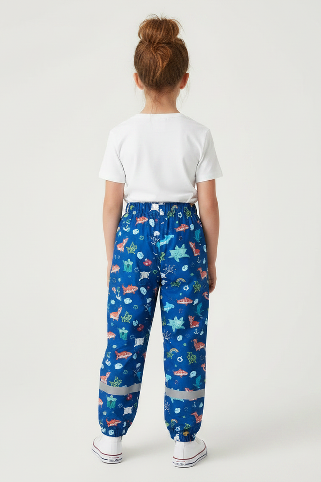 Pantalon Parachute Imprimé Océan Bleu Enfant - Polyester - vue 2
