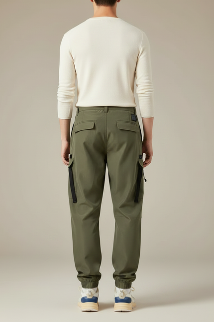 Pantalon Jogger Parachute - Kaki Polyester - vue 2