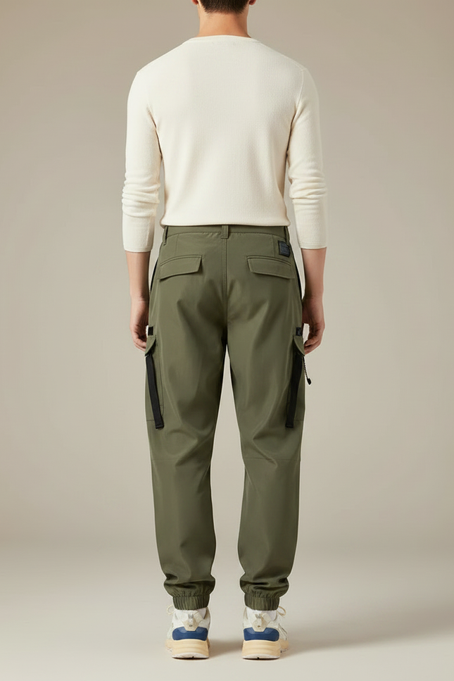 Pantalon Jogger Parachute - Kaki Polyester - vue 2