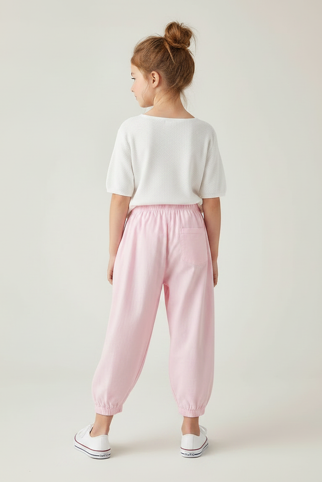 Pantalon Parachute Rose Coton Ample Éléphant Enfant - vue 2