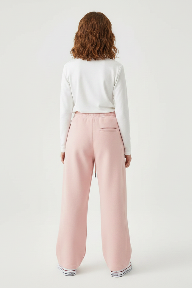 Pantalon Parachute Rose Ample Molletonné Sport Enfant - vue 2