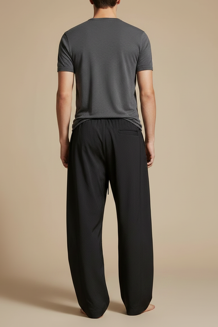 Pantalon Parachute Noir Ample Respirant Homme - Polyester - vue 2