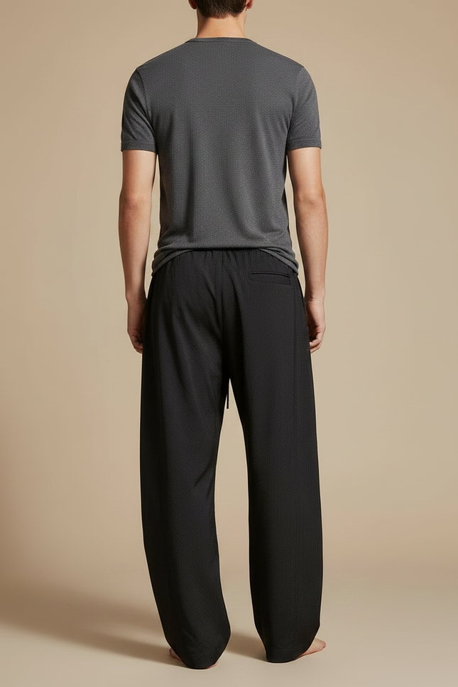 Pantalon Parachute Noir Ample Respirant Homme - Polyester - vue 2