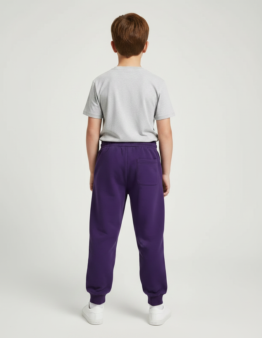 Pantalon Parachute Violet Uni Sport Enfant - Molleton - vue 2
