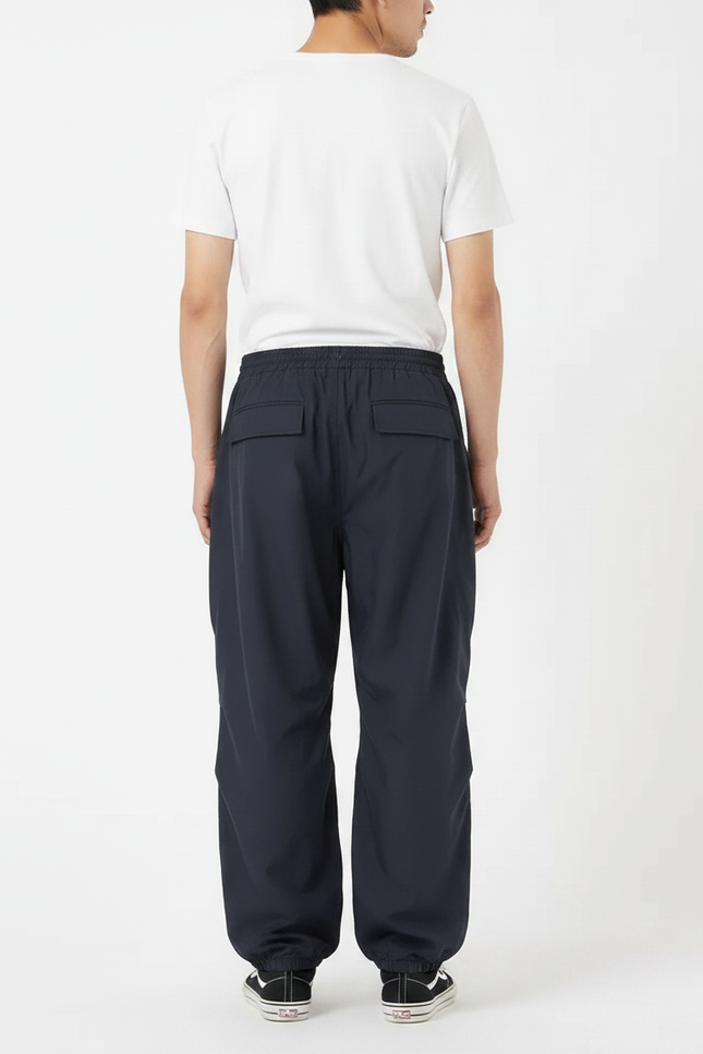 Pantalon Parachute Bleu Marine Ample Cargo Décontracté - Polyester - vue 2