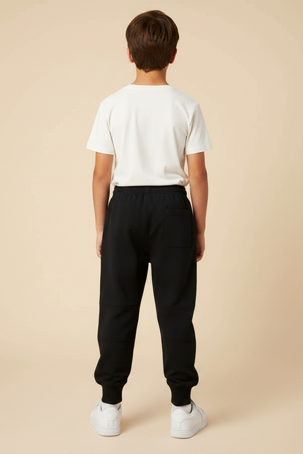 Pantalon Parachute Noir Ample Garçon Confortable Sport - Molleton - vue 2