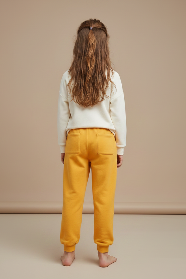 Pantalon Parachute Jaune Molleton Ours Enfant Décontracté - vue 2