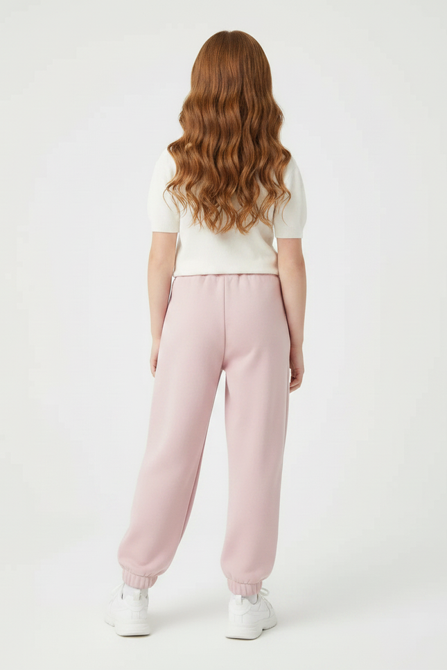 Pantalon Parachute Rose Ample Confortable Fille - Molleton - vue 2